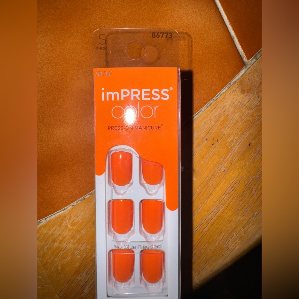 imPRESS Orange press on nails w/ adhesive